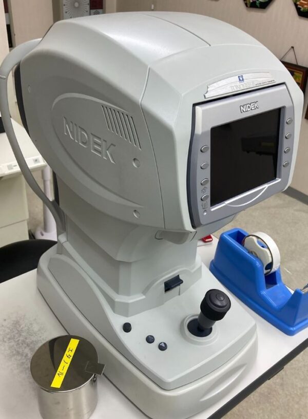 Refurbished Nidek Tonoref II for sale – auto-refractor, keratometer, tonometer & pachymeter in one unit. Fast, non-contact measurements. Keywords: Tonoref II for sale, Nidek Tonoref for sale, auto refractor keratometer for sale, non-contact tonometer for sale, refurbished eye diagnostic equipment