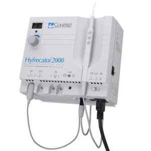 Hyfrecator 2000 Hyfrecator ophthalmic device on table, front view